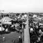Black and white photograph of the Goodhue County Fair, 1984.