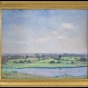 Painting of a farm landscape by Herbjorn Gausta