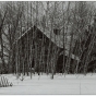 Matt and Kaisa Hill farmhouse in snow