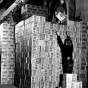 Stacking cartons of Green Giant peas and corn, Minnesota Valley Canning Company, LeSueur. 