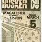 Photograph of early Hüsker Dü handbill, Macalester Student Union, 1982