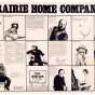 A poster advertising A Prairie Home Companion band members and several fictional sponsors, ca. 1970s.