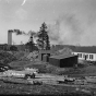 Black and white photograph of the Kennedy Mine, Cuyuna Range, c.1920. Photographed by the Aitkin Independent Age.