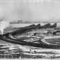Black and white photograph of the ore docks at Duluth, 1903.