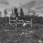 Peter Mitchell’s taconite-ore test pit near Babbitt, 1960. Mitchell looked for ore in the 1880s as a member of the Ontonagon Syndicate.