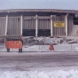 Demolition of the Met Center (Metropolitan Sports Center) in Bloomington, 1994. The stadium was demolished after the North Stars hockey team left Minnesota. A common refrain among North Stars fans, who blamed owner Norm Green for abandoning the state, was “Norm sucks.”  