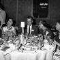 Black and white photograph of a breakfast for Pillsbury Bake-Off contestants, Los Angeles, 1957. 