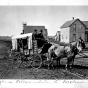 Photograph of a stagecoach bound from Alexandria to Melrose, 1876.