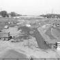 Black and white photograph of the construction of I-94 at the former intersection of Rondo and Fairview Avenues, September 1, 1967. 