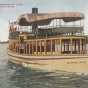 Colorized postcard of a Twin City Rapid Transit Company Express boat Hopkins on Lake Minnetonka, c. 1908.