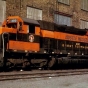 Color image of Great Northern diesel locomotive number 400, 1966. Photograph by Myron T. Gilbertson. 