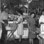 Black and white photograph of the interior of the Credjafawn Co-op Store, 678 Rondo Avenue, St. Paul, ca. 1950.