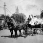 United Garment Workers Union members in a horse drawn carriage on Labor Day, St. Paul, 1905.