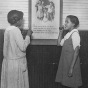 Black and white photograph teaching good health habits, Phyllis Wheatley House, ca. 1920.