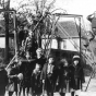 Black and white photograph of the playground of the Jewish Sheltering Home for Children in Minneapolis, c.1925.