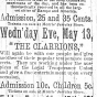 An advertisement in the Crookston Weekly Times for a performance by Norwegian violinist Haldor Hanson on May 13, 1891. 