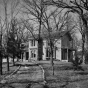 Black and white photograph of the Harrington House, c.1875.