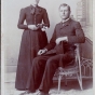 Black and white photograph of Heinrich Enns and Maria Ewert Enns, 1896.