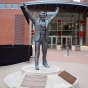 Color image of Herb Brooks statue at St. Paul’s River Centre. Photographed by Flickr user Bri Weldon on June 5, 2011.