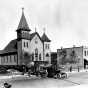 Moving church from Townsite Forty to Park Addition, Hibbing.