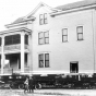 Residence of Frank Dear being moved, Hibbing