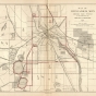 Map detailing Cleveland's proposal for a system of parkways in Minneapolis, 1883. 