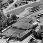 Black and white photograph of a turkey processing plant, Melrose, Minnesota, 1963. Photograph by Vincent H. Mart.