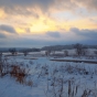 Winter sunset in Frontenac State Park