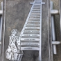 Steel tablet showing the civil and social rights ladder women had to climb to achieve suffrage. Photo by Linda A. Cameron.