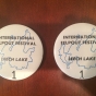 Buttons issued the first year of the International Eelpout Festival, 1980. The buttons were numbered, but four buttons featured the number “1” for Don and Debbie Overcash, Ken Bresley, and Barbara Robers. From the private collection of Don Overcash, used with permission.