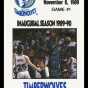 Color image of a Minnesota Timberwolves ticket to the Chicago Bulls game during the inaugural season of 1989-90, at the Hubert H. Humphrey Metrodome.