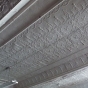 Color image of a metal ceiling in city chambers, second floor of Crookston city hall, 2016.