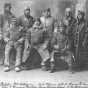 Black and white photograph of Crookston firefighters after a fire on December 27, 1904. 