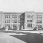 Black and white photograph of a High School designed by Bert Keck, ca. 1920.