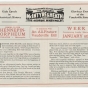 Inside spread of a pamphlet promoting the fiftieth anniversary performance by long time stage partners James McIntyre and Thomas Heath. The pamphlet celebrates the longevity of the duo as well as the quality of their blackface minstrel shows. From the Minnesota Historical Society pamphlet collection, St. Paul.