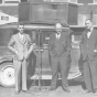 Black and white photograph of Henry G. Teigan, Magnus Johnson, and Arthur C. Townley, c.1930. 