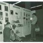 Black and white photograph of JCRC/ADL display at the Minnesota State Fair, c.1986. 