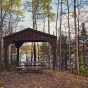 Picnic shelter in Franz Jevne State Park