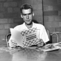 Black and white photograph of volunteer Harold Blickenstaff, c.1944.