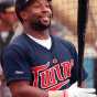 Color image of Kirby Puckett at batting practice, c.1994.