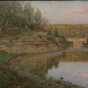 Painting of a Southern Minnesota lake scene by Herbjorn Gausta