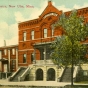 Colorized postcard of Turner Hall, New Ulm, ca. 1920.  