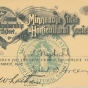 Color scan of an annual membership ticket for member J. L. Nydahl, signed by executive secretary A. W. Latham, 1910. 