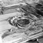 Black and white photograph of Metropolitan Stadium under construction. Photograph: Minneapolis Star Journal Tribune, 1955.