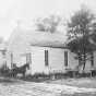 Black and white photograph of a Grange Hall, in Bloomington, c.1890. 