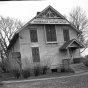 Black and white photograph of Grange Hall (Minnehaha Grange Number 398) in Edina, 1948.