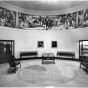 Black and white photograph of the interior of the Round Tower Museum, 1941.