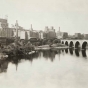 Black and white photograph of the West Side Milling District, Minneapolis, ca. 1920. Photograph by Hibbard Studio.