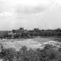 Black and white photograph of construction of Parade Stadium, June 14, 1951.