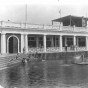 Children swimming at Lake Harriet pavilion